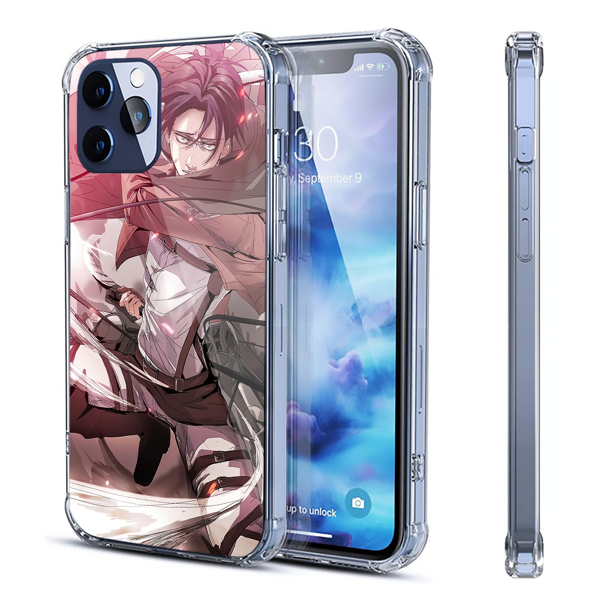 （画像用） 進撃の巨人 Attack on Titan 【iPhone 12シリーズ対応】透明スマホケース（クリアソフトケース）